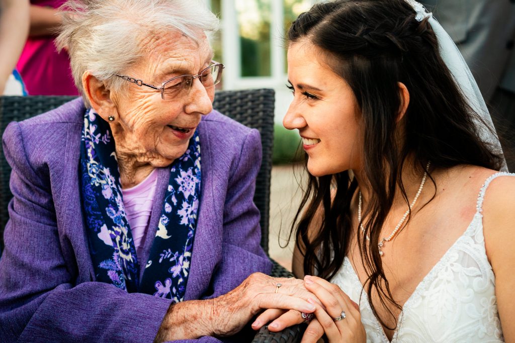 Bride has intimate moment with gran

